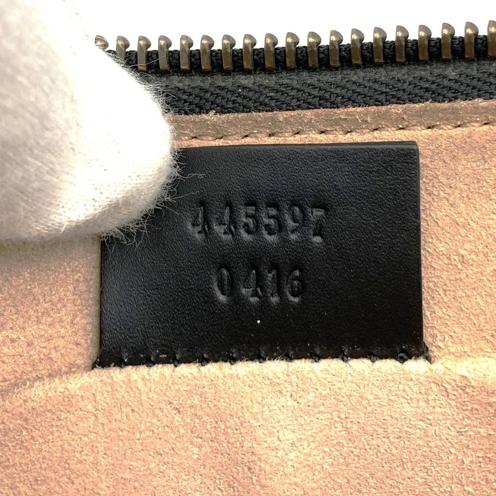 Gucci Ghost 445597 Clutch Bag Trouble Andrew Collaboration Leather Black Used