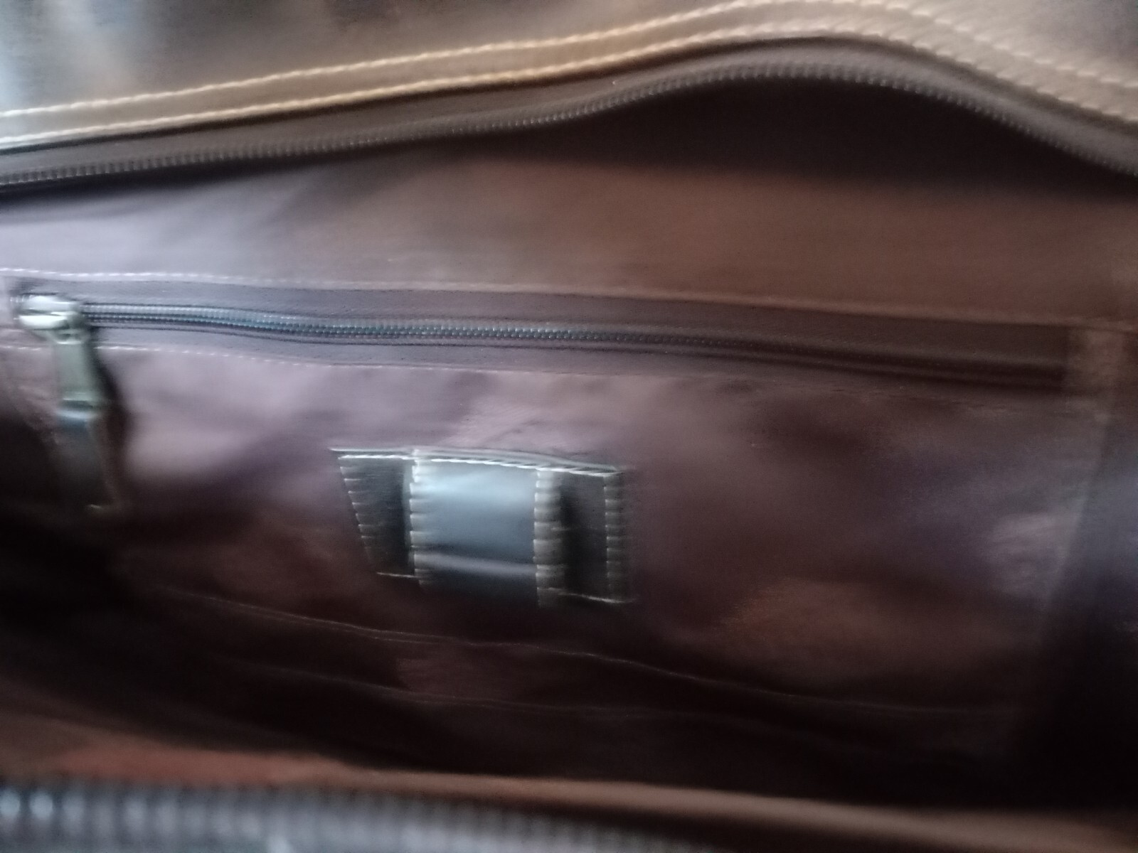 Leather Briefcase Bag Canyon Outback Brown Large Vintage India