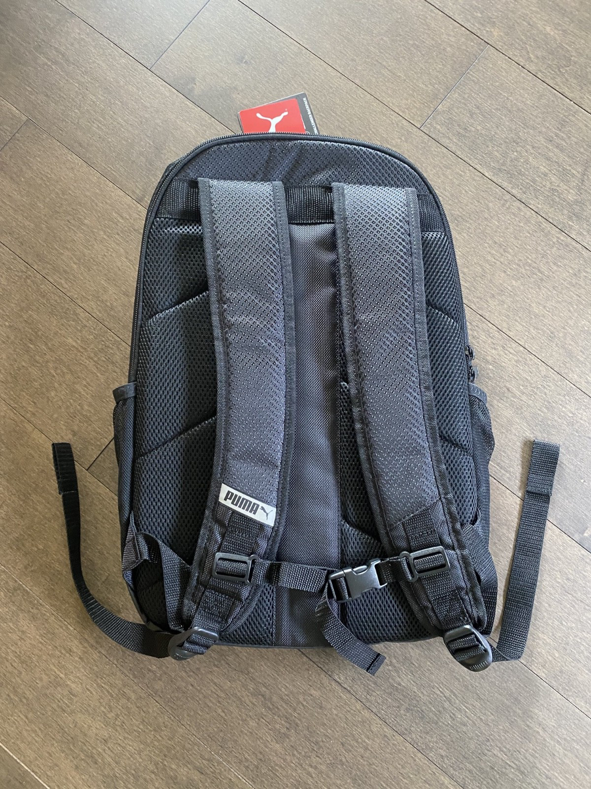 PUMA Challenger Backpack Fully Padded 15” Laptop Pocket Black 2 bottle pockets