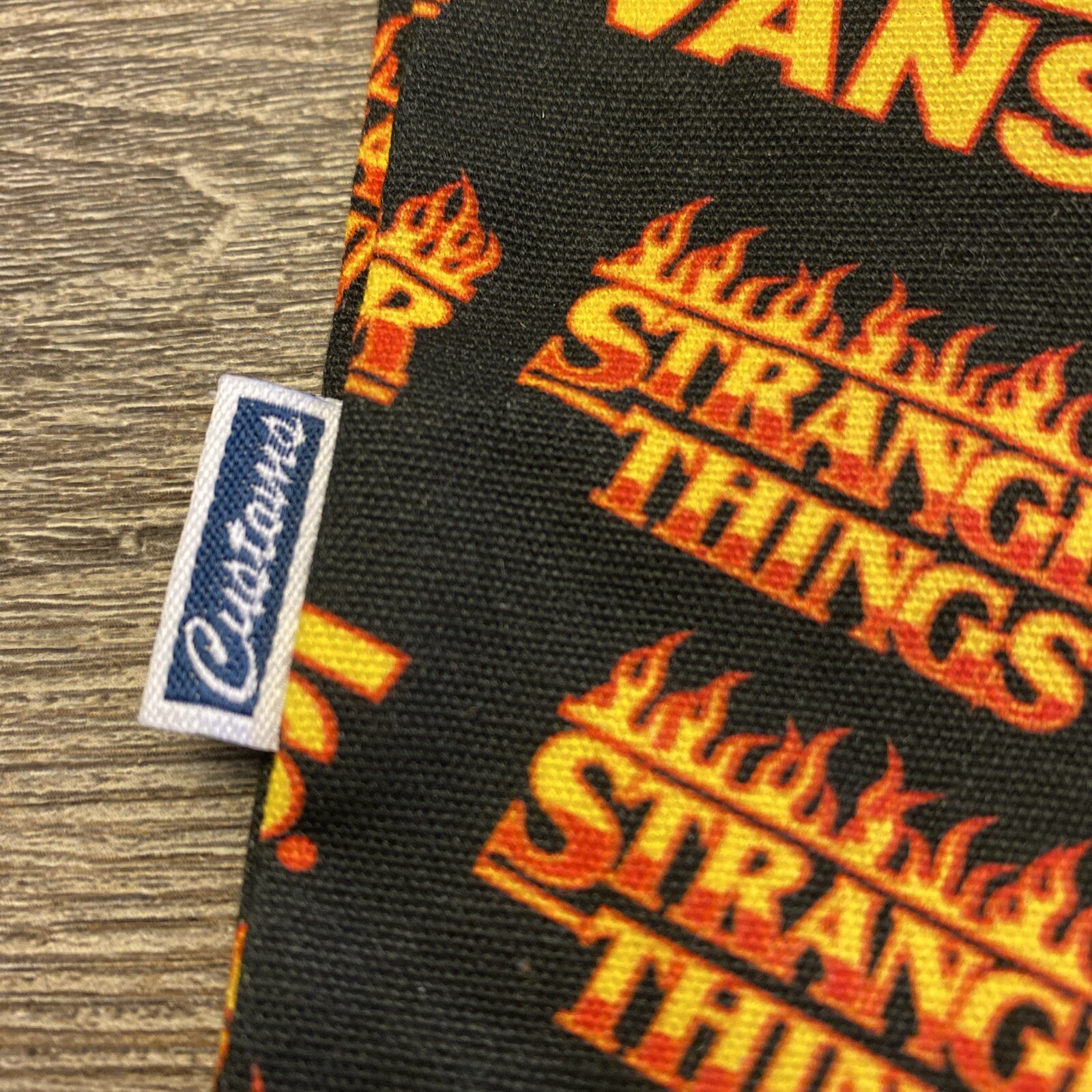 VANS Stranger Things Custom Bag Cinched Drawstring Canvas Shoe Pouch 12 X 15”