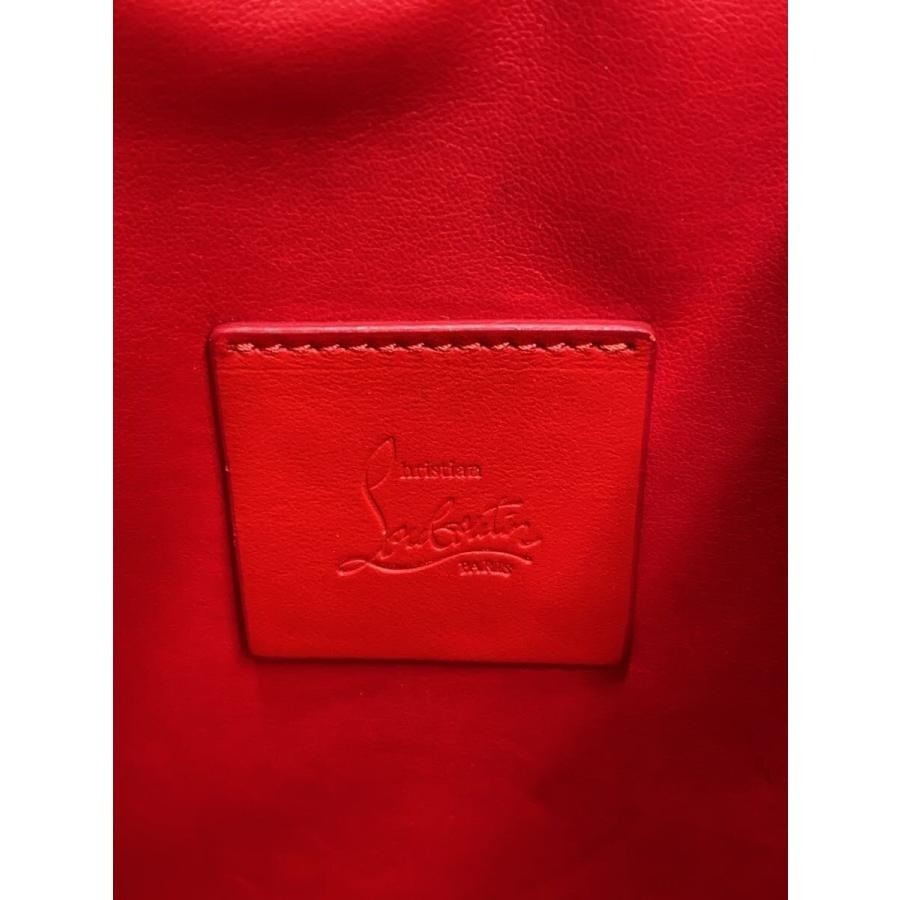 Christian Louboutin Authentic Studs Shoulder Bag Black Red Messenger Bag Logo