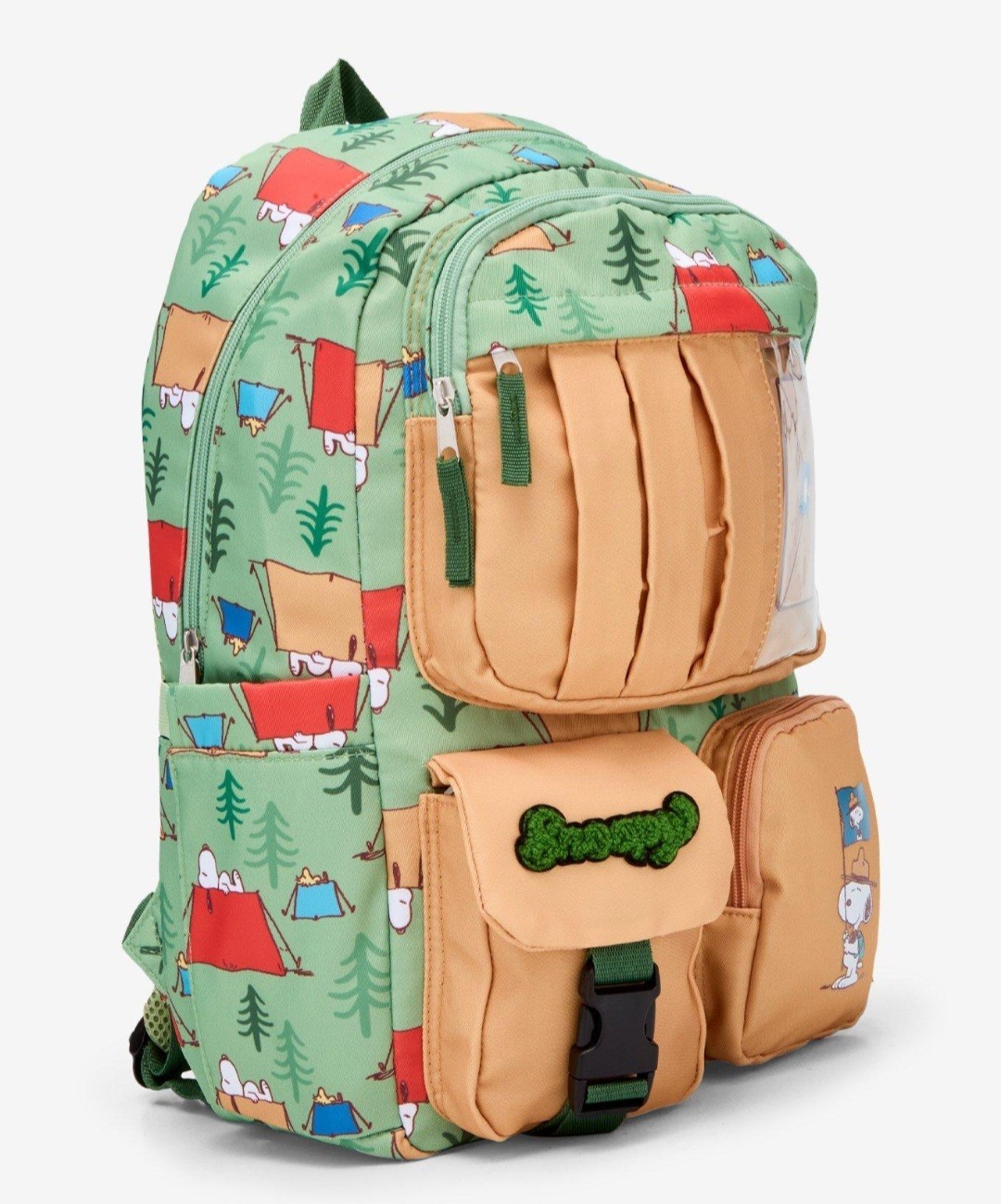 NEW! Exclusive Peanuts Snoopy Beagle Scouts Camping Multi-Pocket Backpack