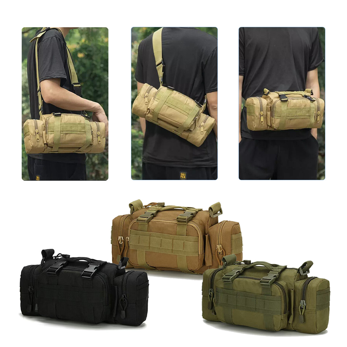Tactical Waist Pack Deployment Bag Military Molle Waterproof Fanny Pouch US