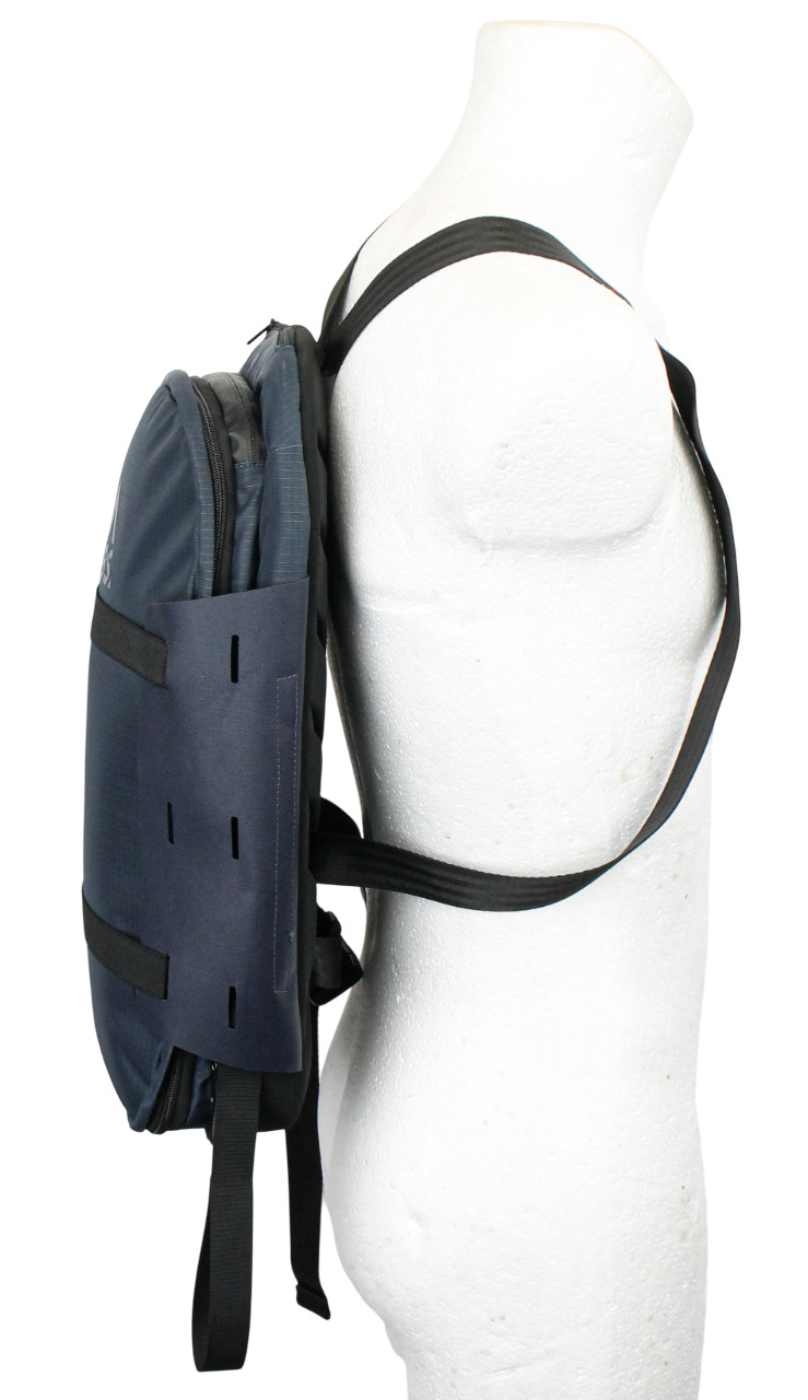 ABS Bag Men’s One Size Double Handles Zipper Backpack Dark Blue