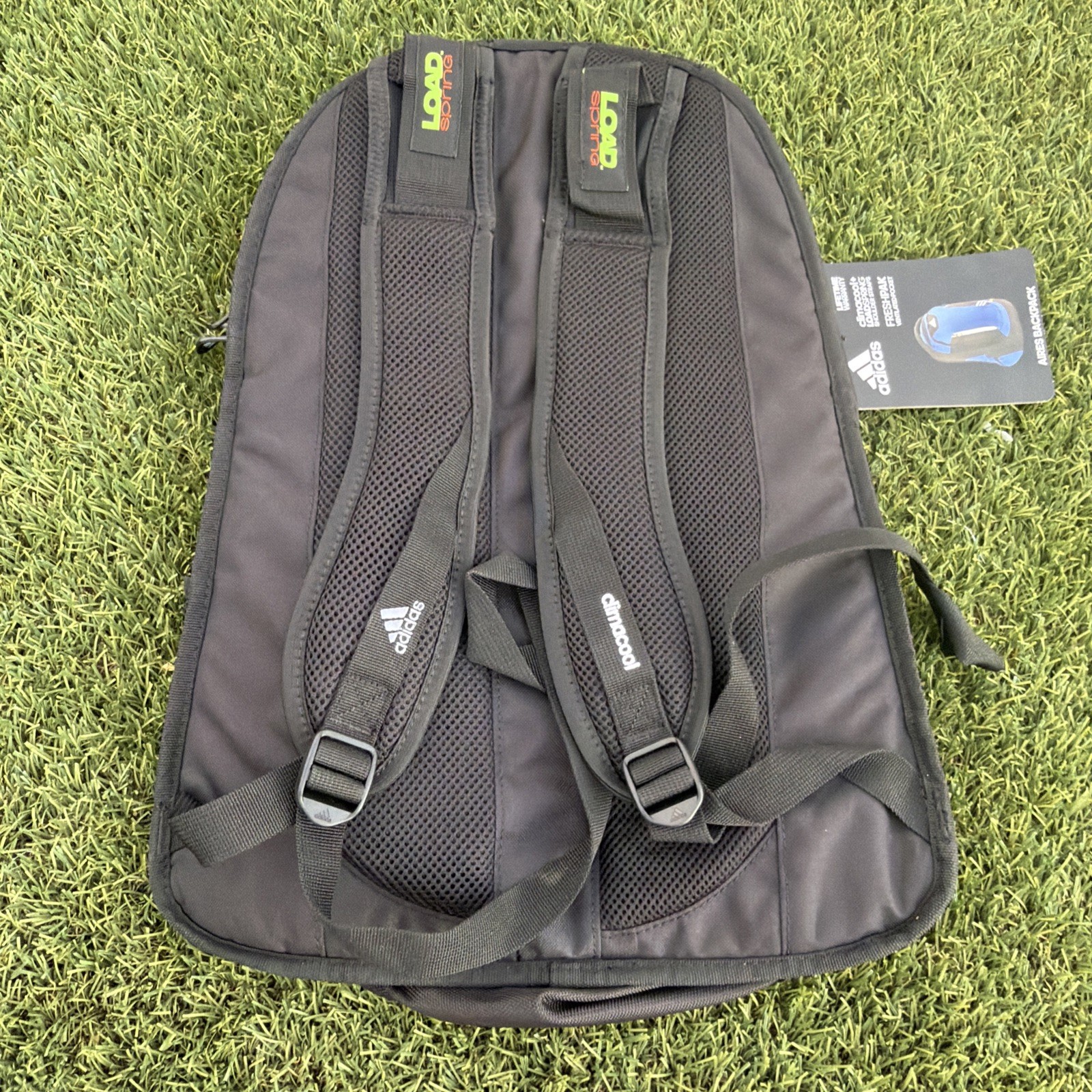 Adidas Aires Load Spring Laptop Backpack Heather Gray Black ClimaCool, FreshPak