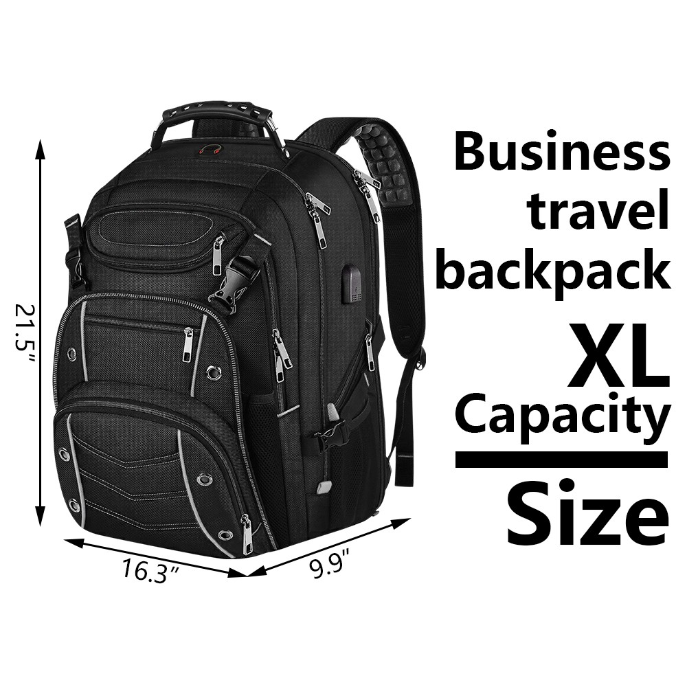 55L Laptop Backpack Bag for Unisex Anti-Theft Extra Large with USB Charger Port