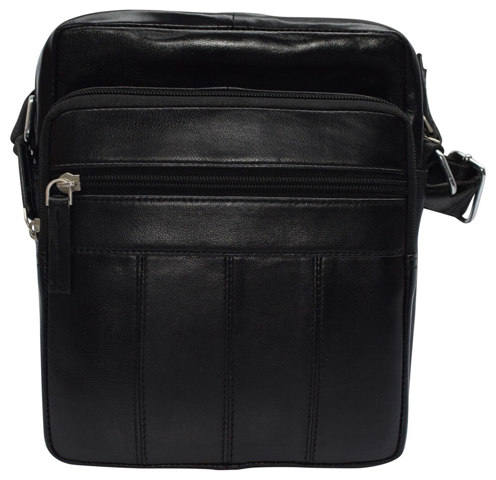 Genuine Leather Messenger Bag for Men Adjustable Shoulders Sling Crossbody Bag