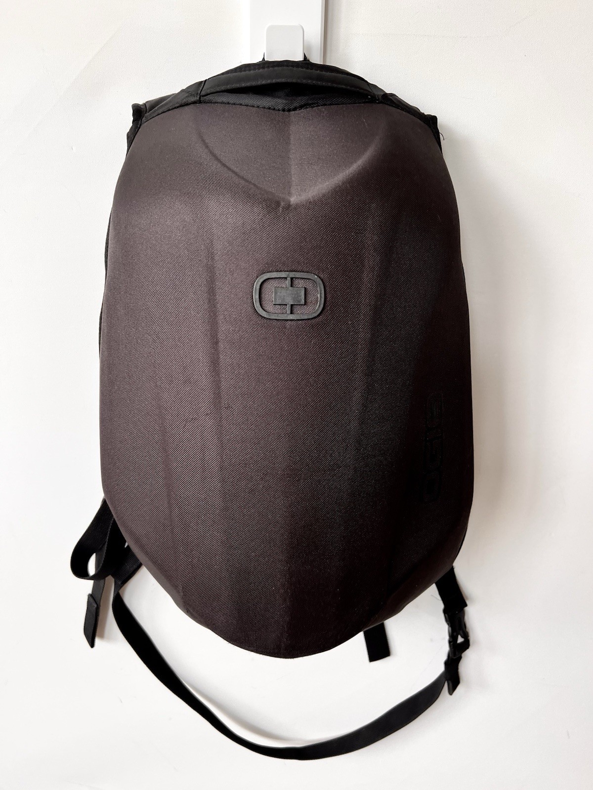 OGIO MACH 1 Motorcycle Backpack No Drag Hard Shell Bag Travel Black Padded Biker