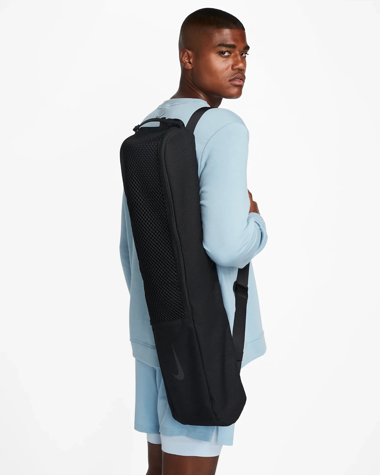 NIKE Yoga Mat Gym Bag Durable (21L) Black 29″ L X 6″ W X 6″ H Unisex Mens Womens