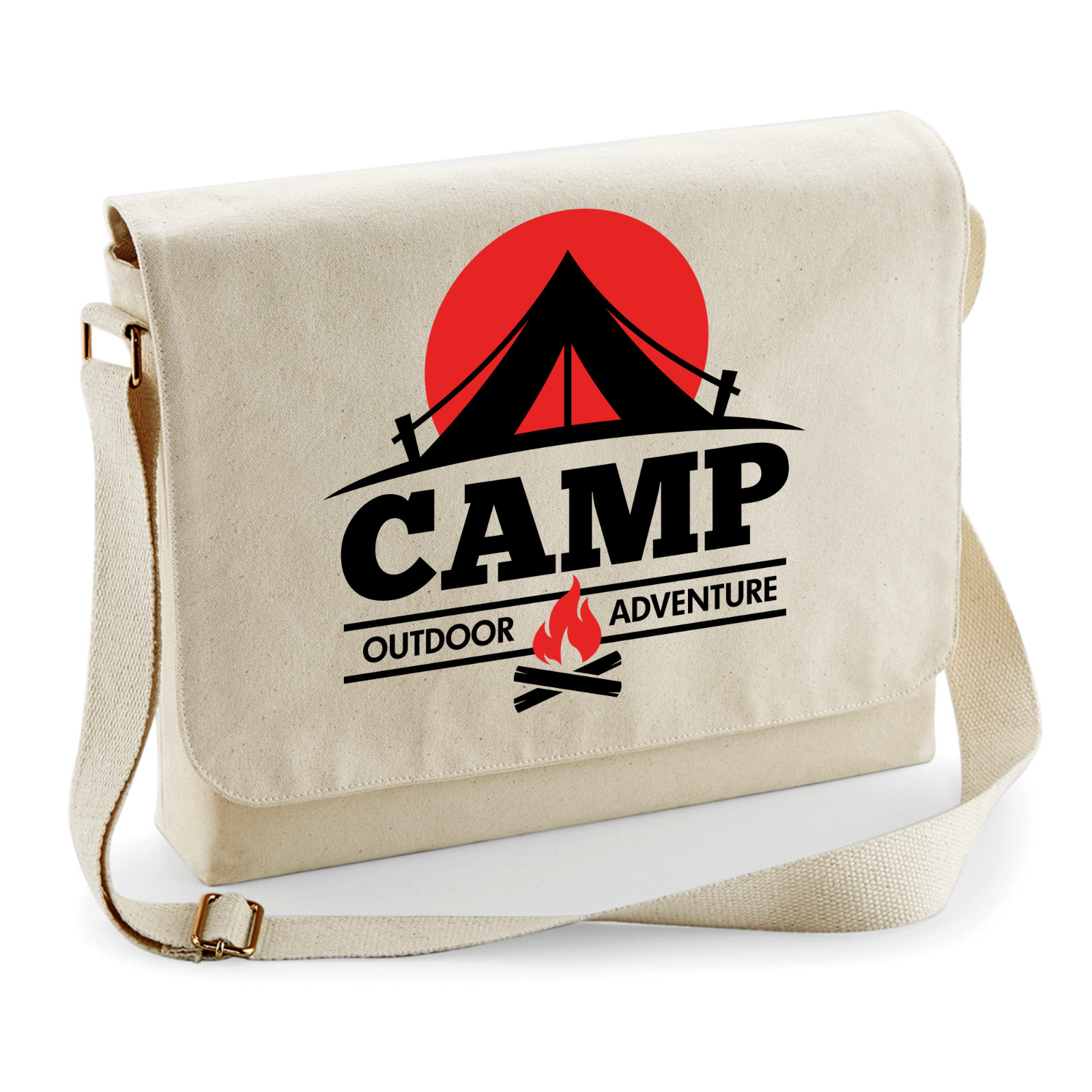 Camp Outdoor Adventure Camping Trip Camper Messenger Bag