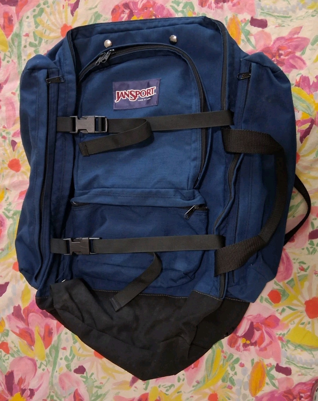 Vintage JanSport Backpack Made USA Hiking Large Outdoor Travel Bag 90s