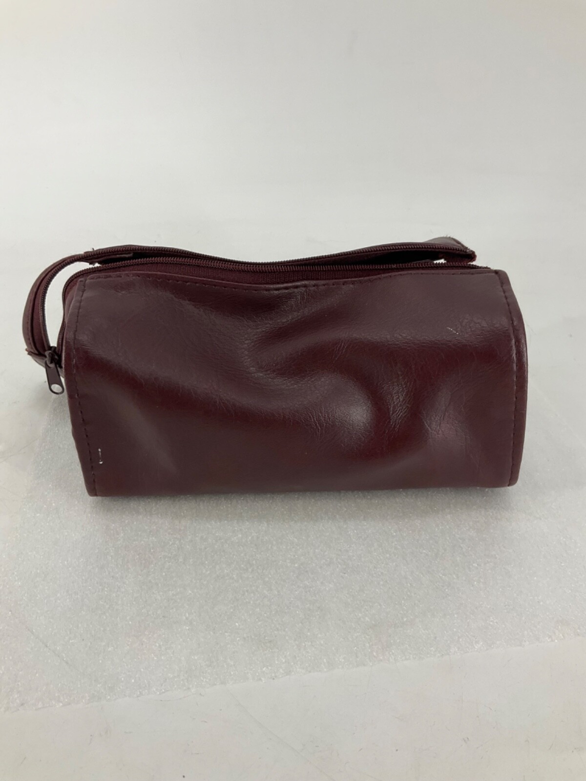 Men’s Travel Toiletry Brown Leather Zip Case 8.5″x5.5″