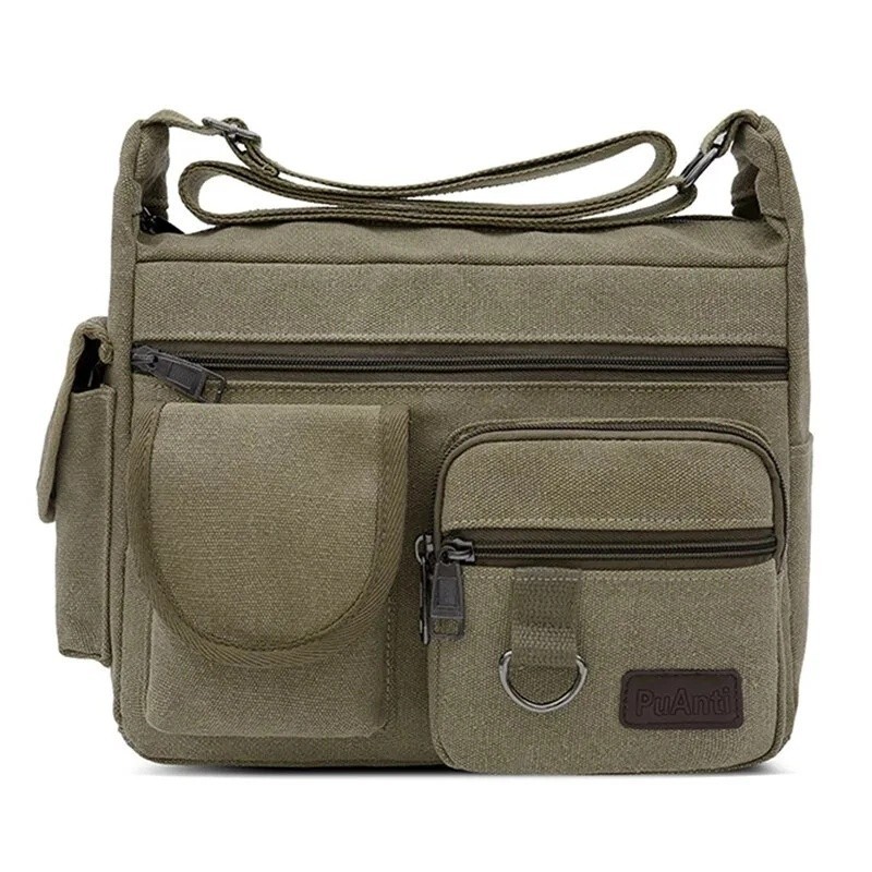 Messenger Bag Vintage Canvas Satchel Briefcase Crossbody Waist Handbag Backpack