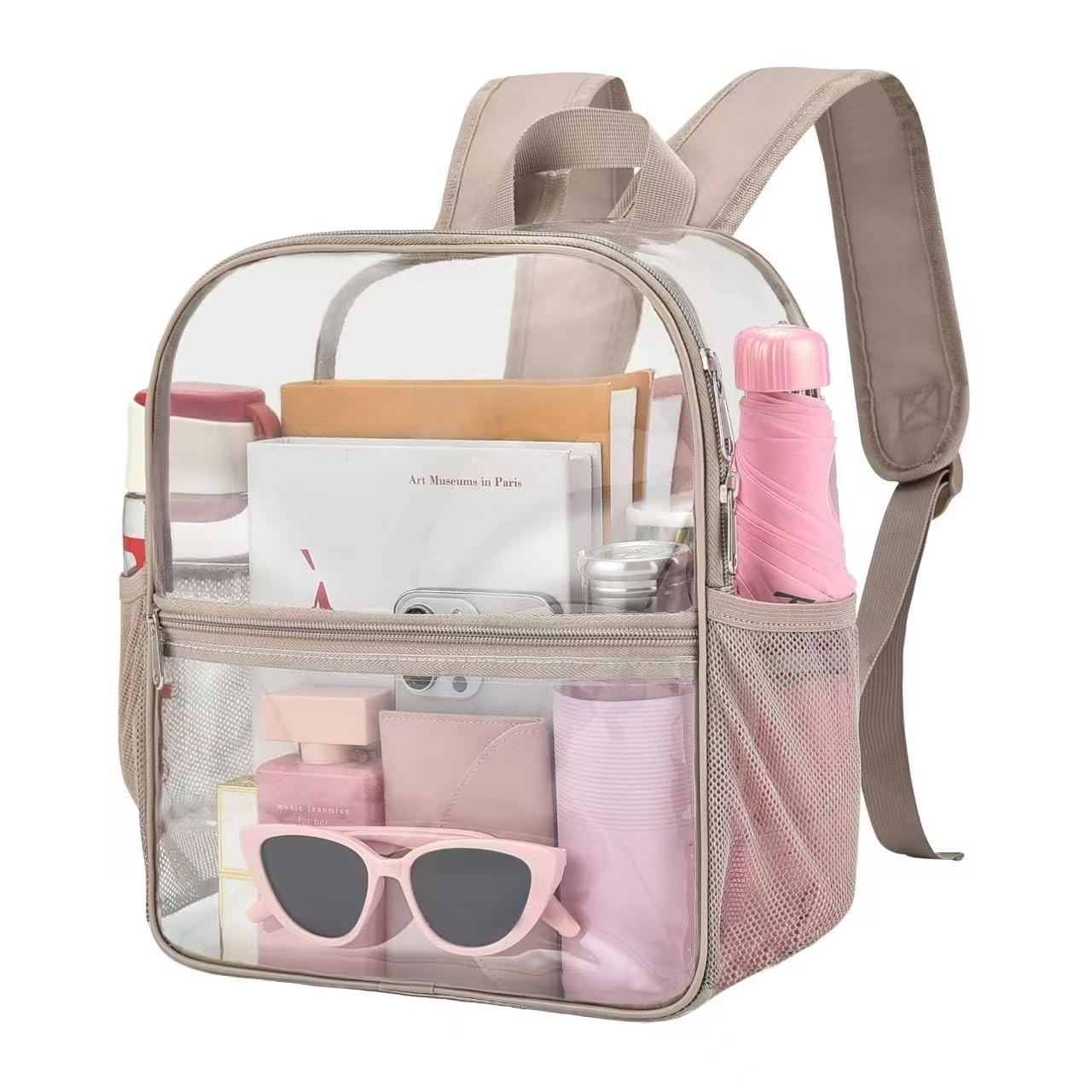 Clear Backpack 12x6x11 in Waterproof PVC – Stadium Approved for Concerts, Sports