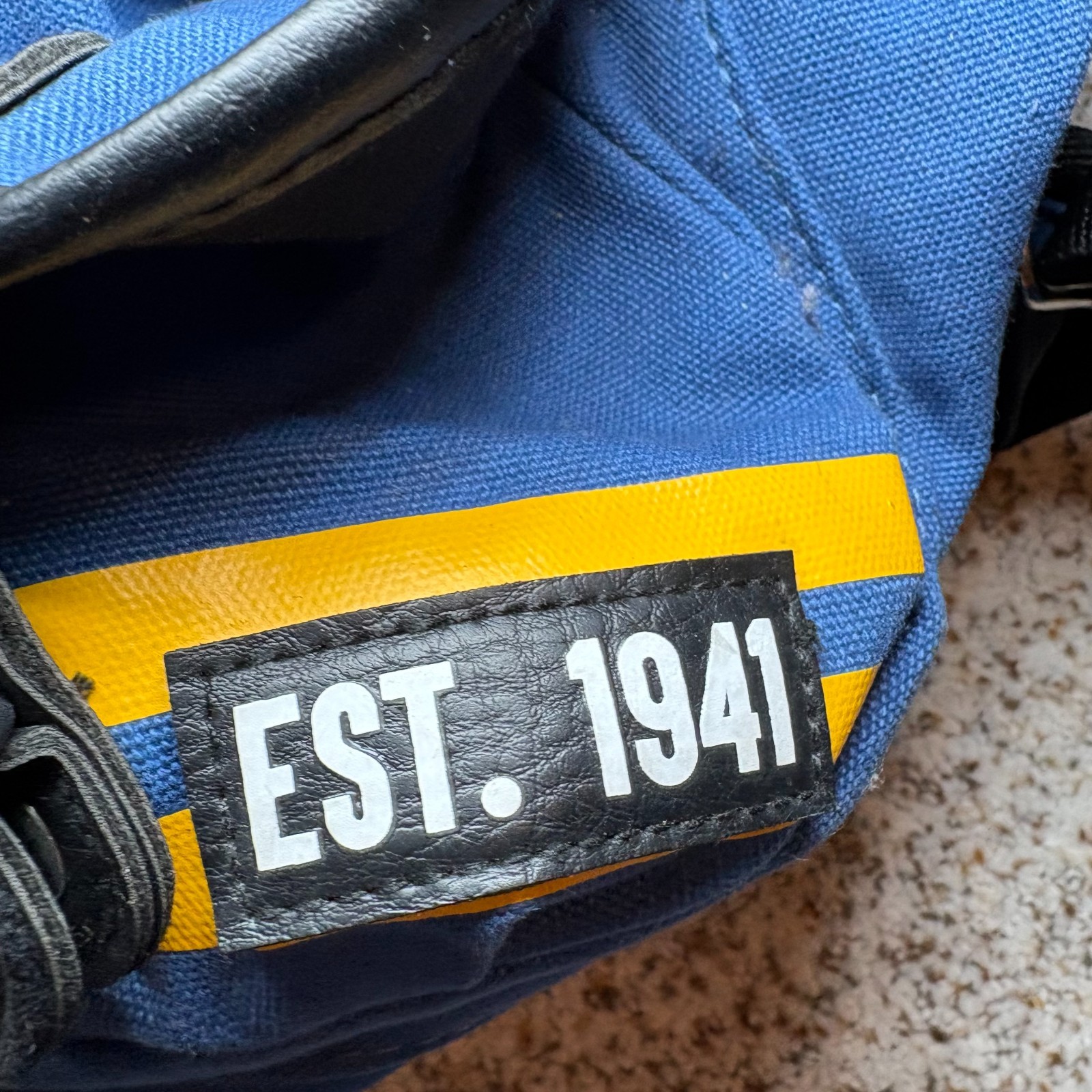RIVERDALE ARCHIE VARSITY SLOUCH BACKPACK BAG BLUE RH PATCH & BUTTON HOT TOPIC