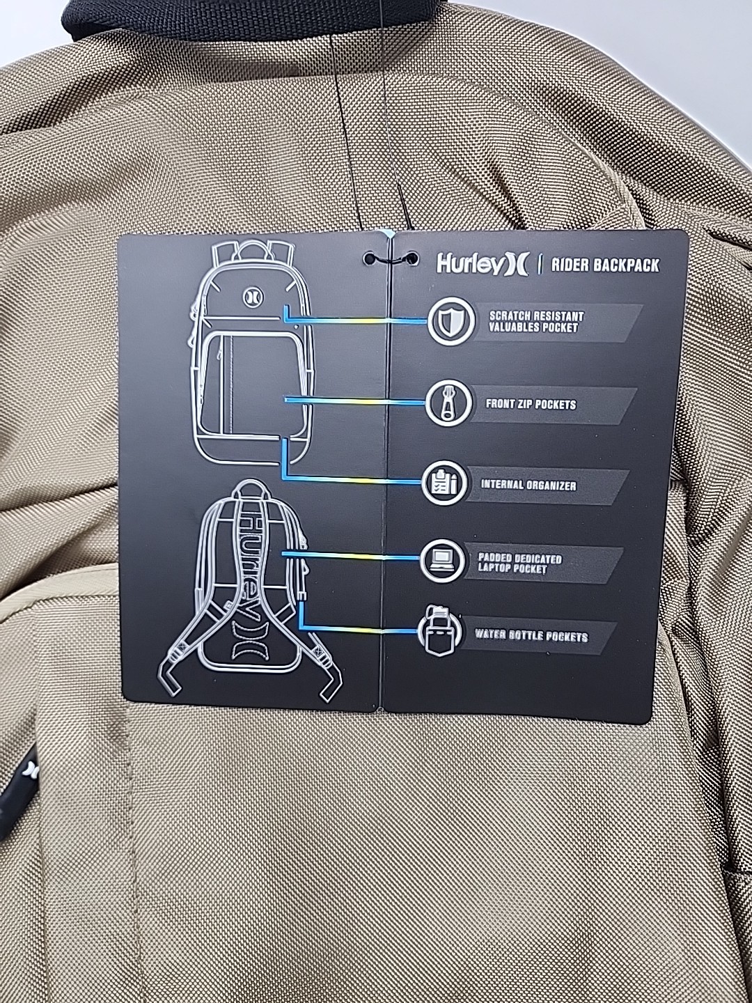 Hurley Lightweight & Durable Everyday Rider Backpack