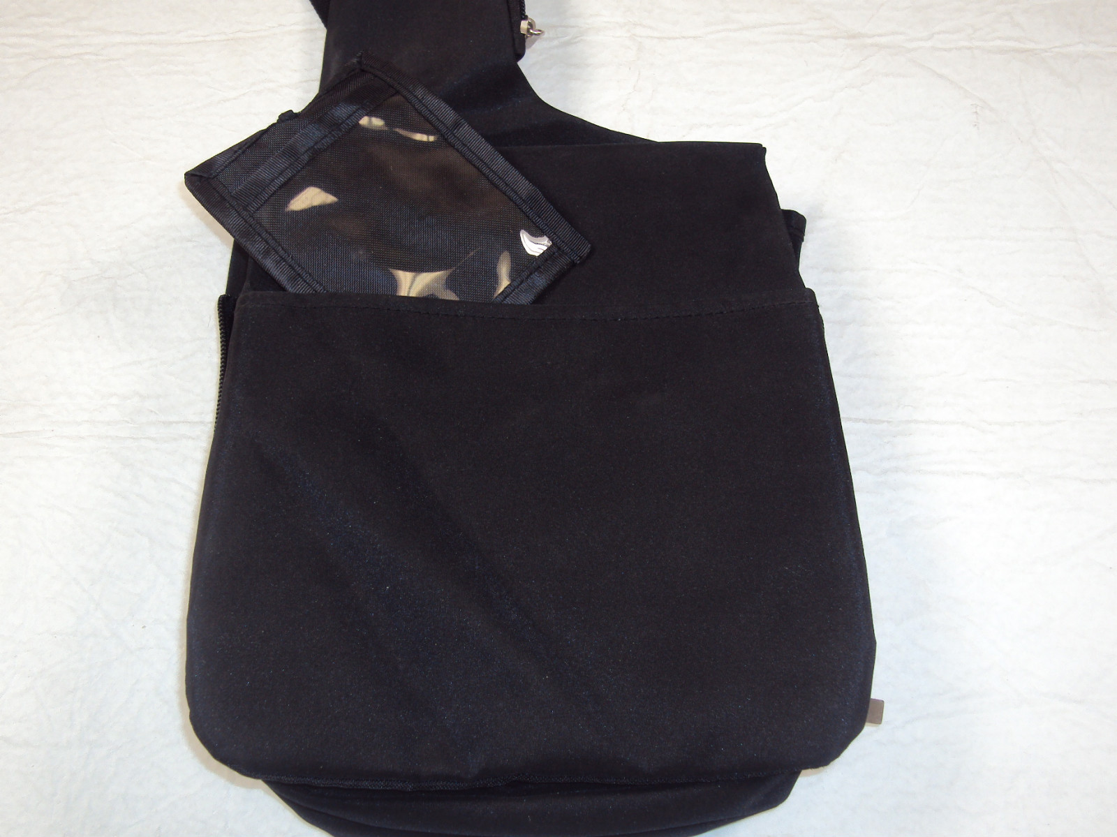 Nylon Microfiber Messenger Sling Bag w/Tethered ID Pouch ~ 6″x7.5″ ~ 140404~01
