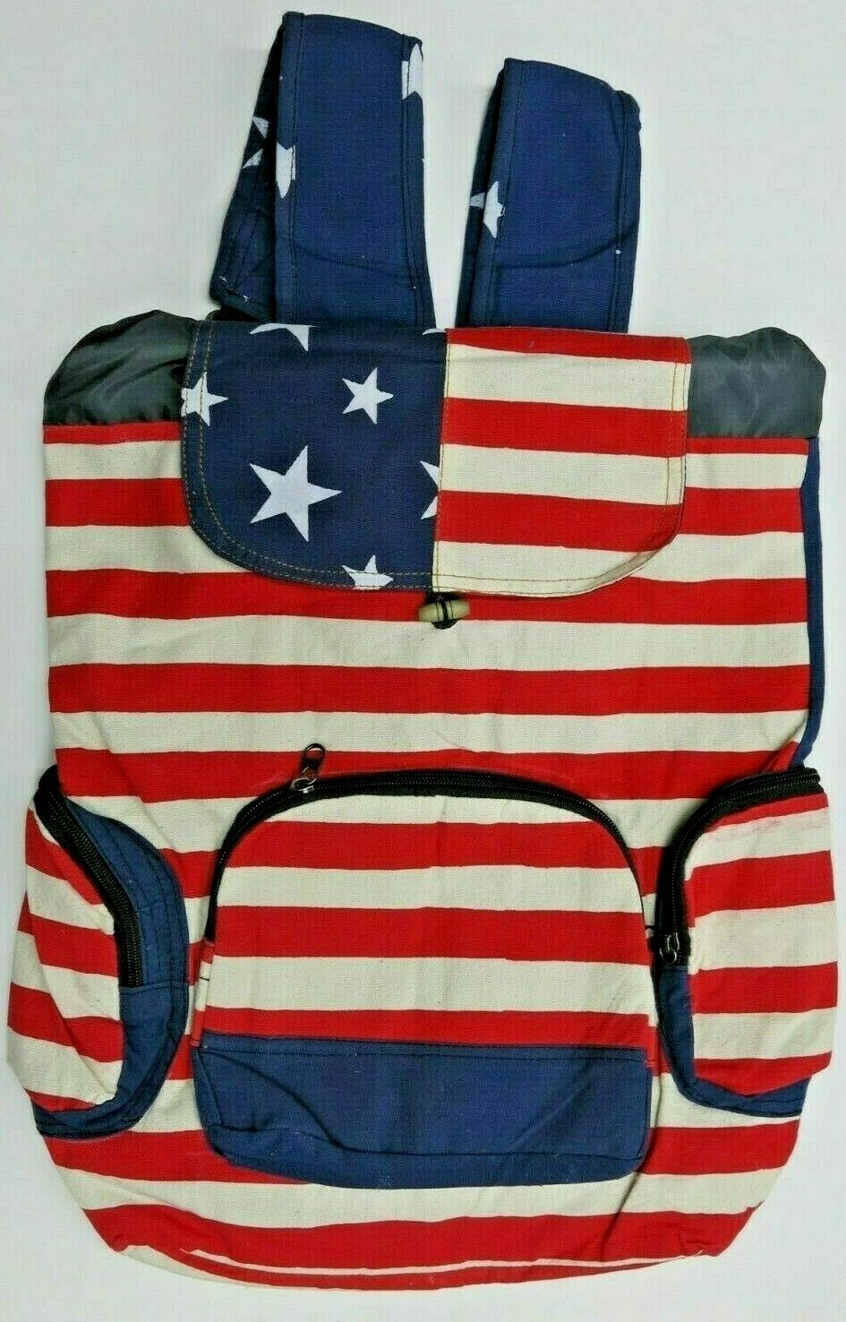 USA American Flag Patriotic Backpack Book Bag School Travel Adjustable Straps US