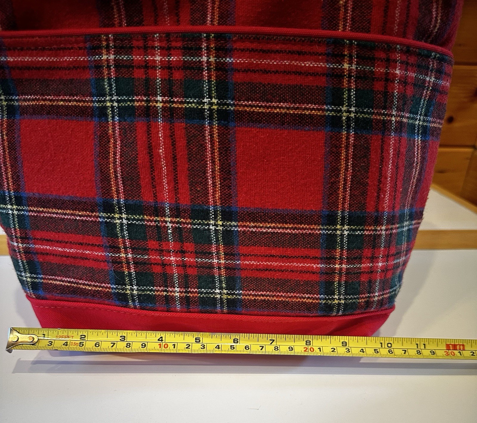 VTG LL Bean Boat & Tote Bag men Tartan Red Plaid 70’s Chris-craft Boat L@@K