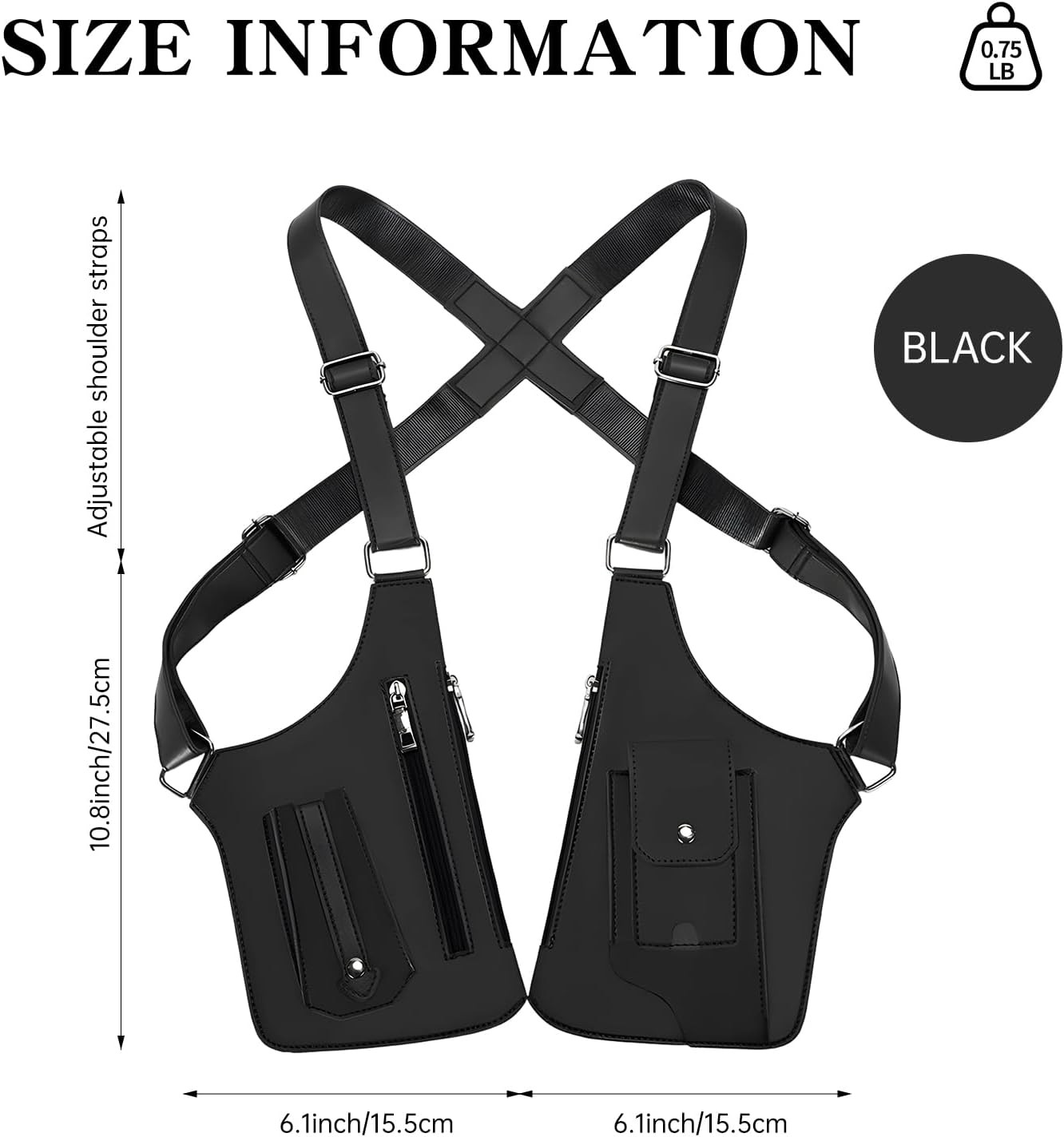 Adjustable Anti-Theft Underarm Shoulder Bag PU Leather Wallet Holster Bag Newest