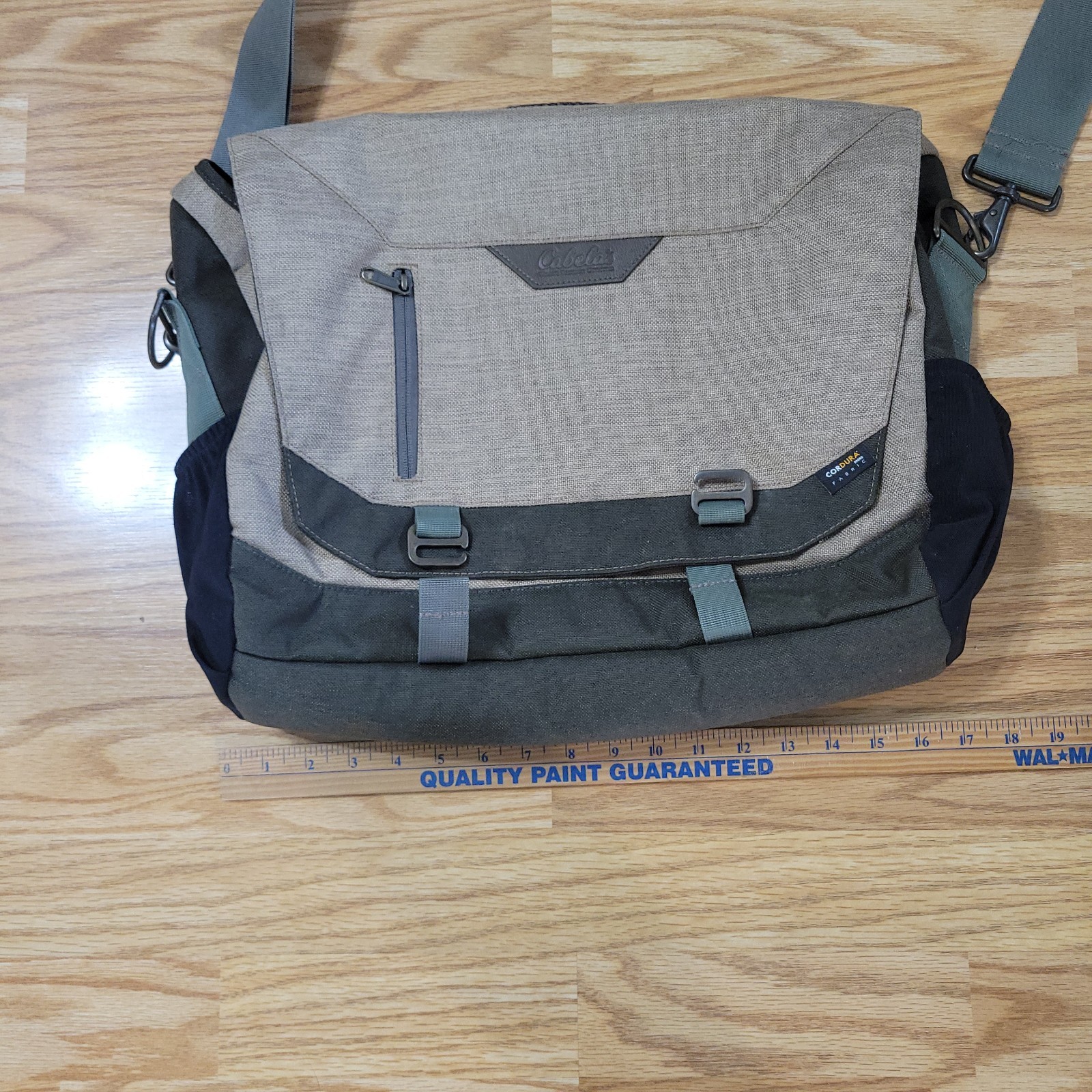 Nice Cabela’s Laptop Office Messenger Bag Corduva Fabric Shoulder Strap Inserts