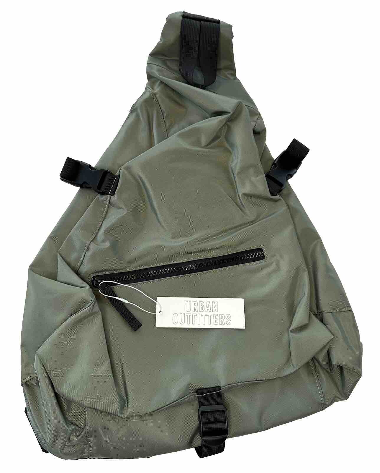 Urban Outfitters City Sling Bag In Olive Green 20”x16”x6” W/ Back Strap NEW NWT
