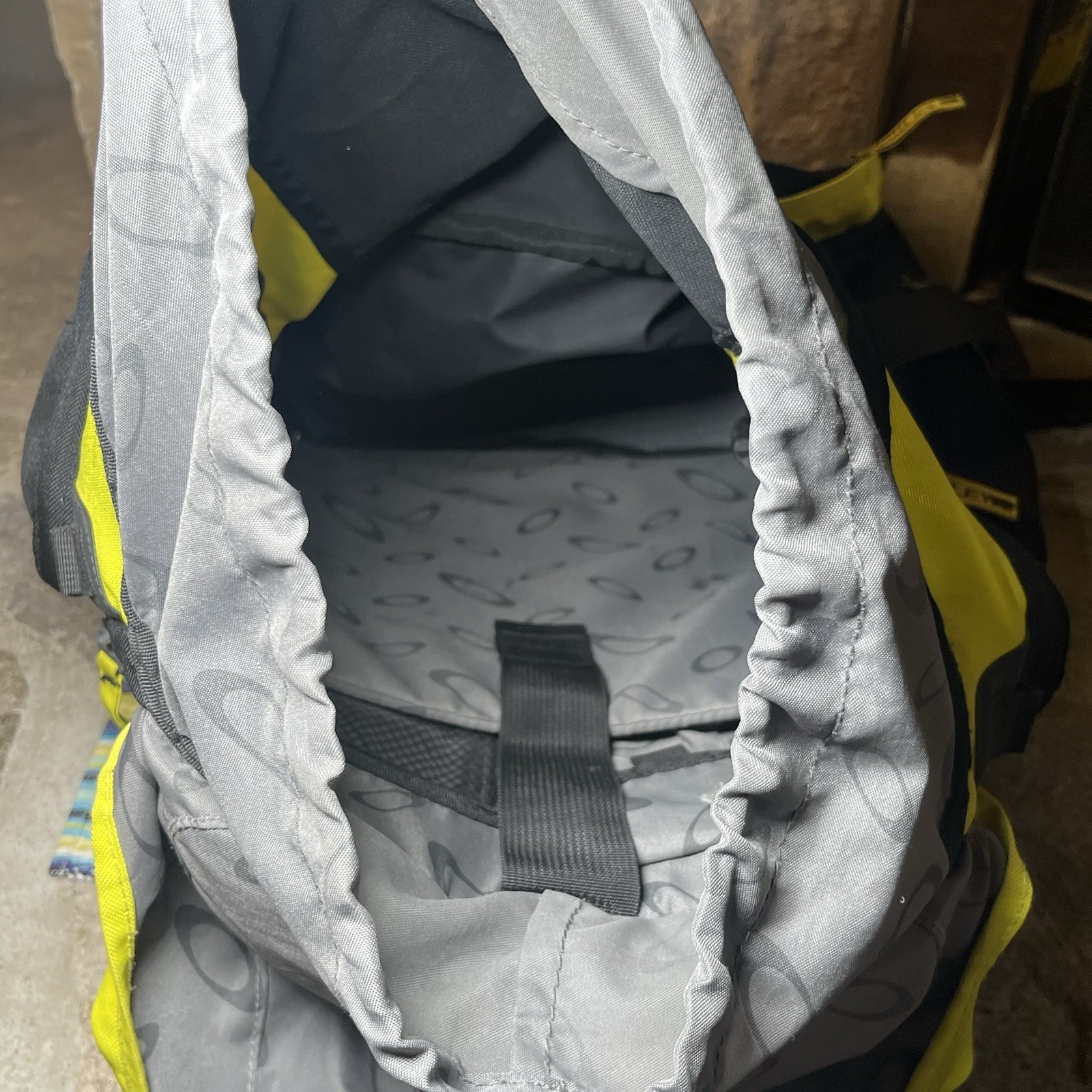 Vintage Oakley Gearbox LX Software Backpack Y2K Yellow Tactical