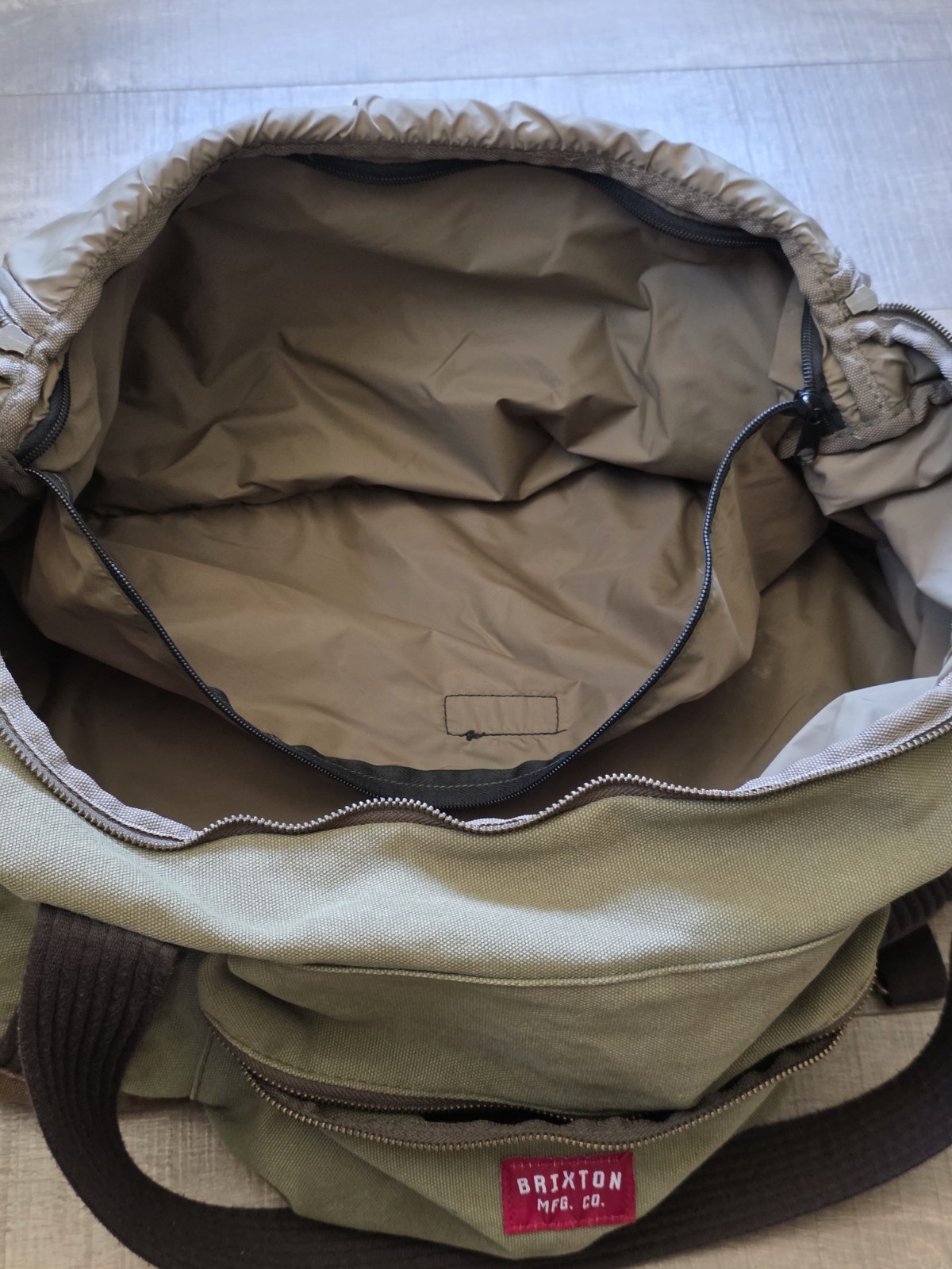 Brixton Bixby Convertible Canvas Duffle/Backpack 100% Cotton Canvas Brown