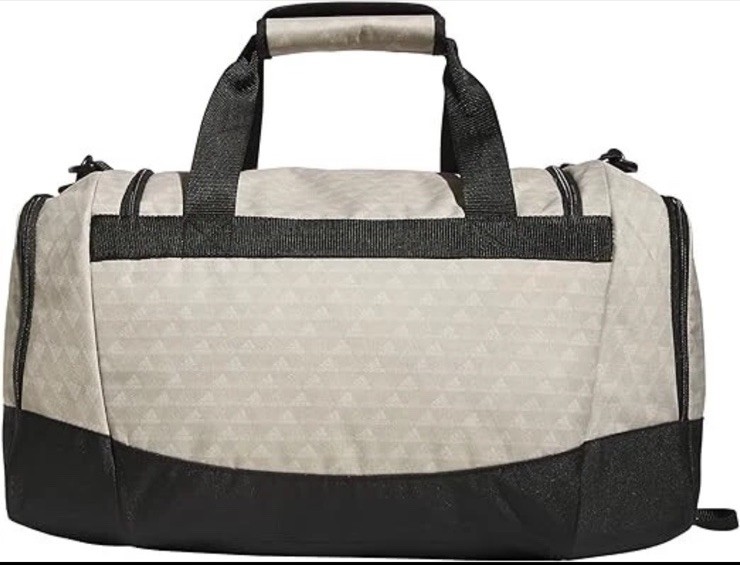 adidas Unisex BOS Mini Monogram Beige/Black Defender 4 Small Duffel Bag -5156951