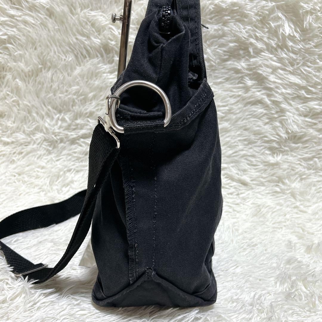 KCP Key stone Canvas Shoulder Bag Black Used 13x16x8 inches
