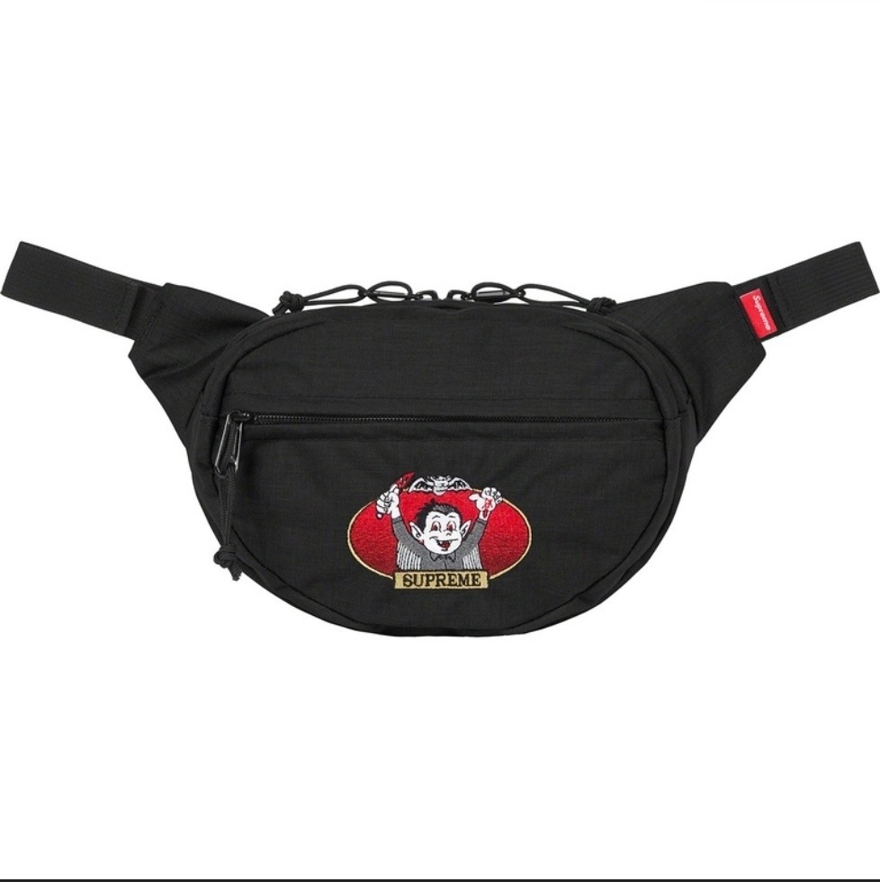SS21 Supreme Vampire Boy Black Waist Bag Water Resistant Fanny Pack Sean Cliver