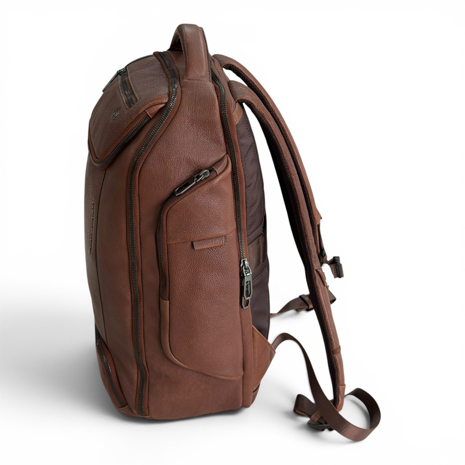PIQUADRO men’s backpack leather backpack with computer made in Italy notebook