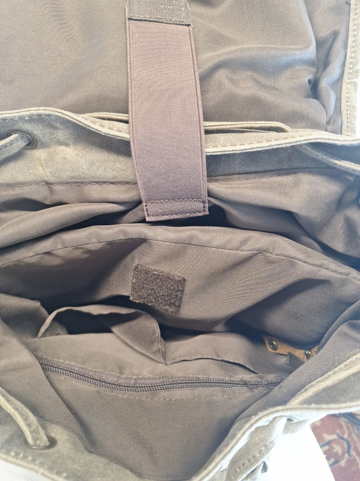 Brass Tacks Waxed Canvas Leather Rucksack Backpack Travel Hiking Camping School