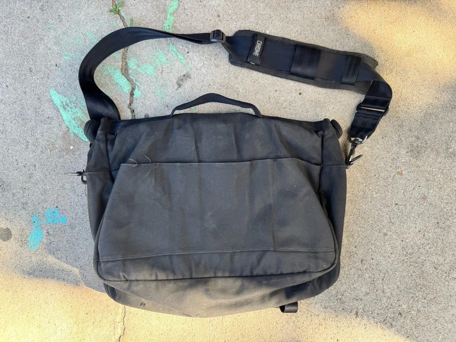 Chrome Messenger Bag Original Made in USA Vintage 2000s Black
