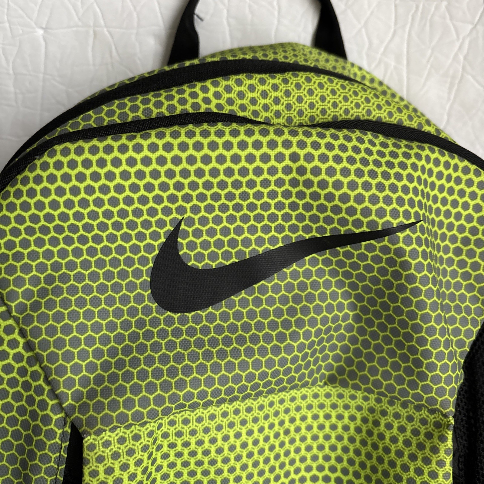 Nike Pro Adapt Backpack Neon Green Black Iowa Company Logo School Work Sports