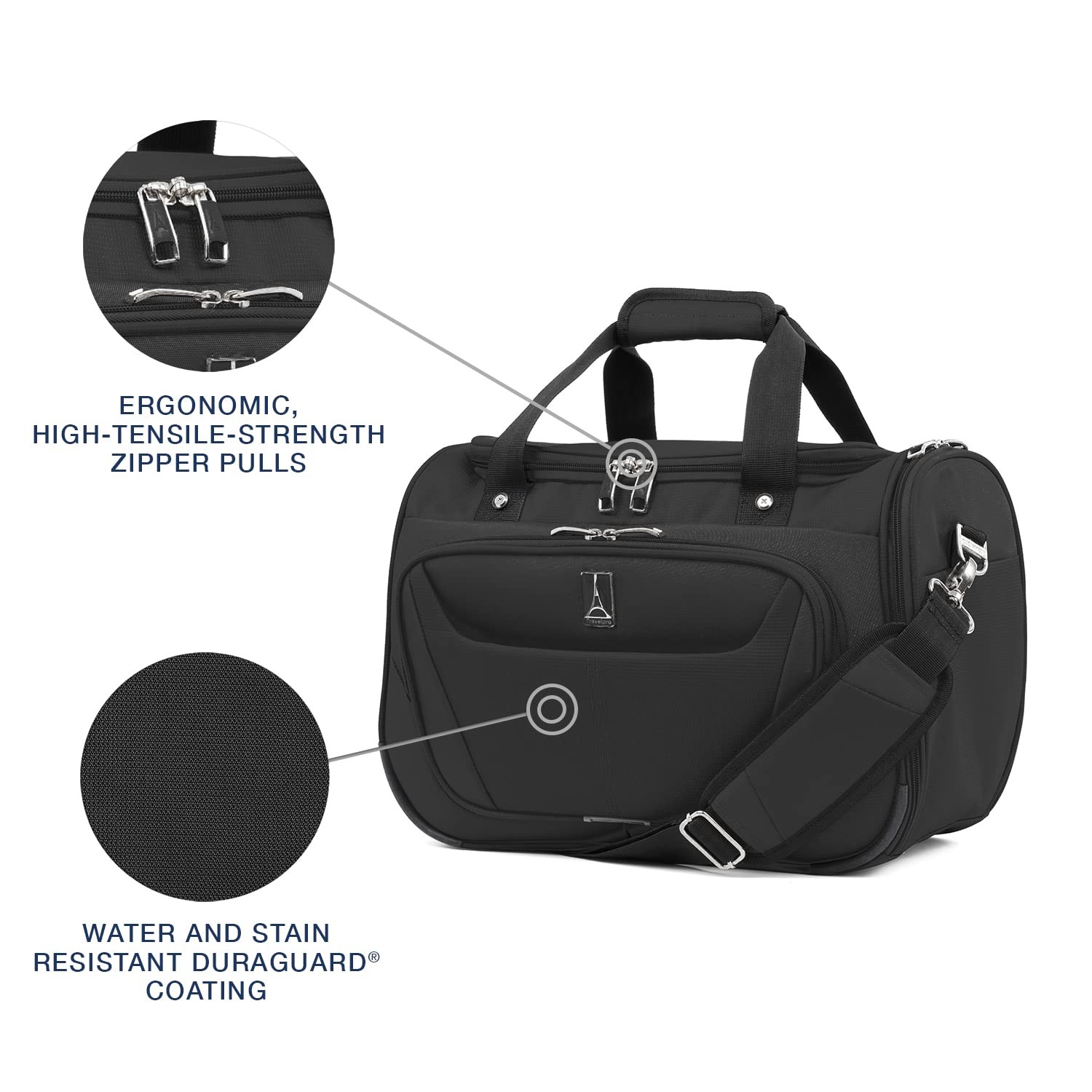 Travelpro Maxlite 5 Softside Lightweight Underseat Tote, Black 18 Inch U23
