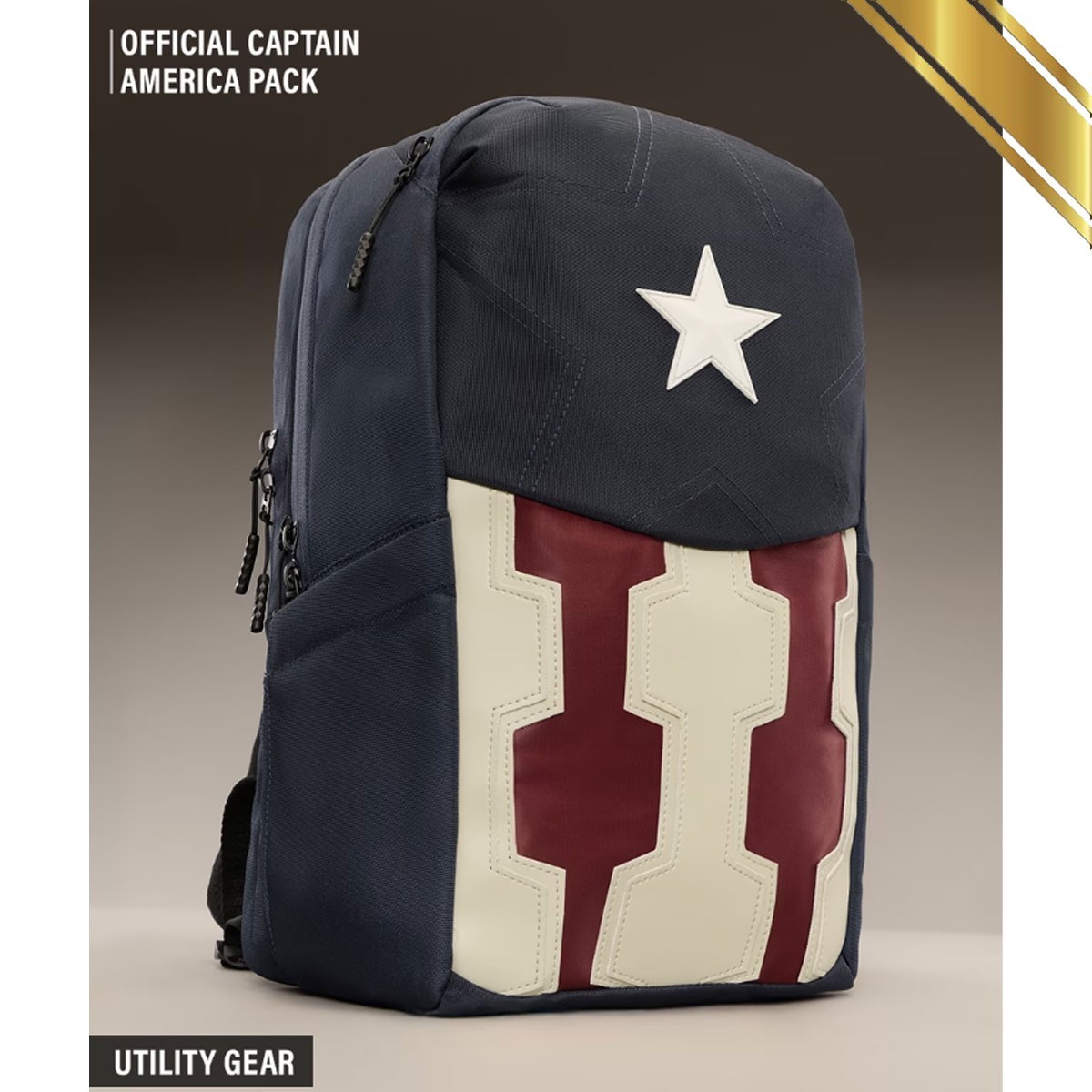 Marvel Captain America Soldier Logo Backpack Heavy Duty Bag – Official Licensed