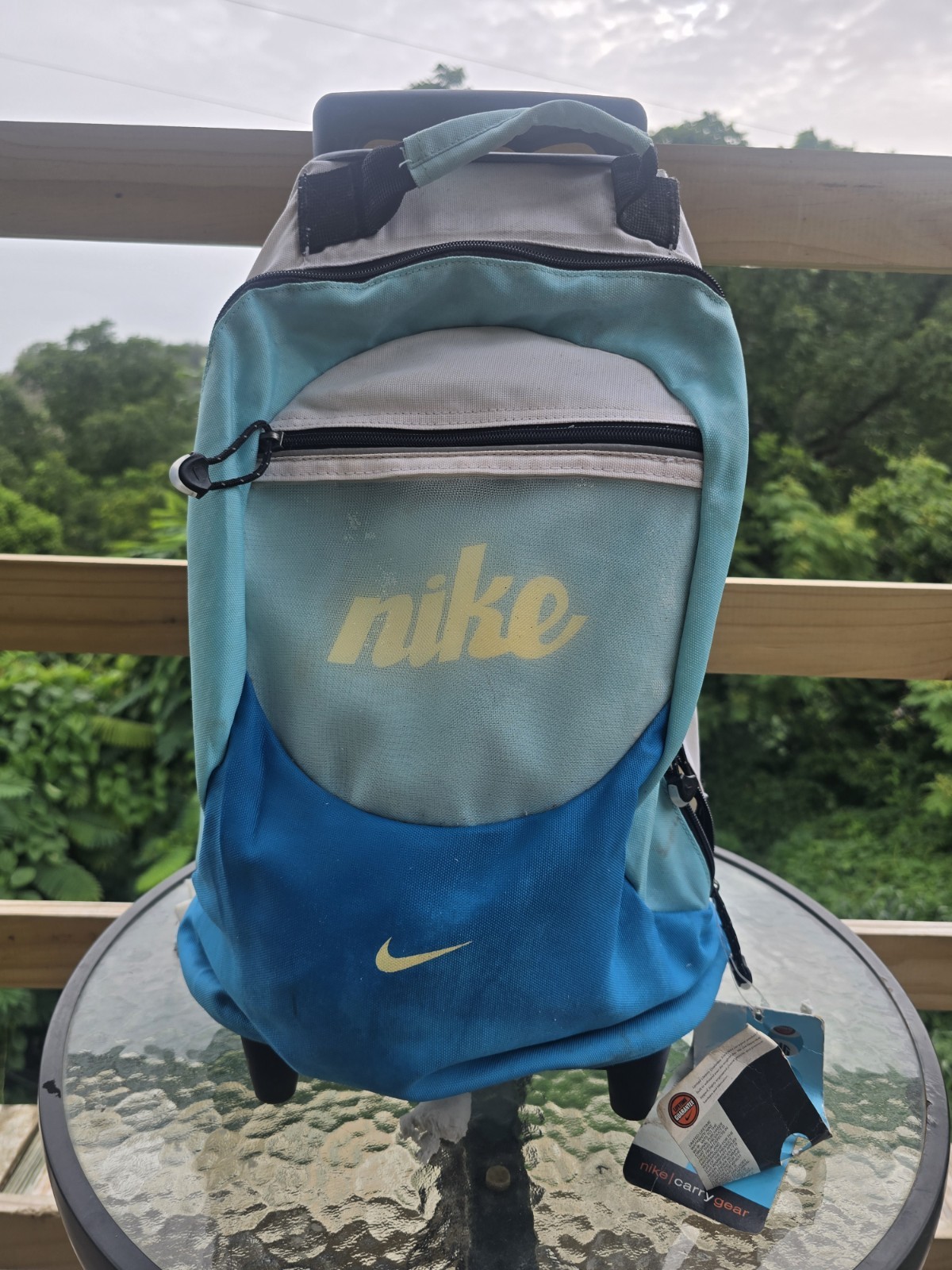Vintage Nike Pull-a-long Small Suitcase Hand Luggage Wheels Handle