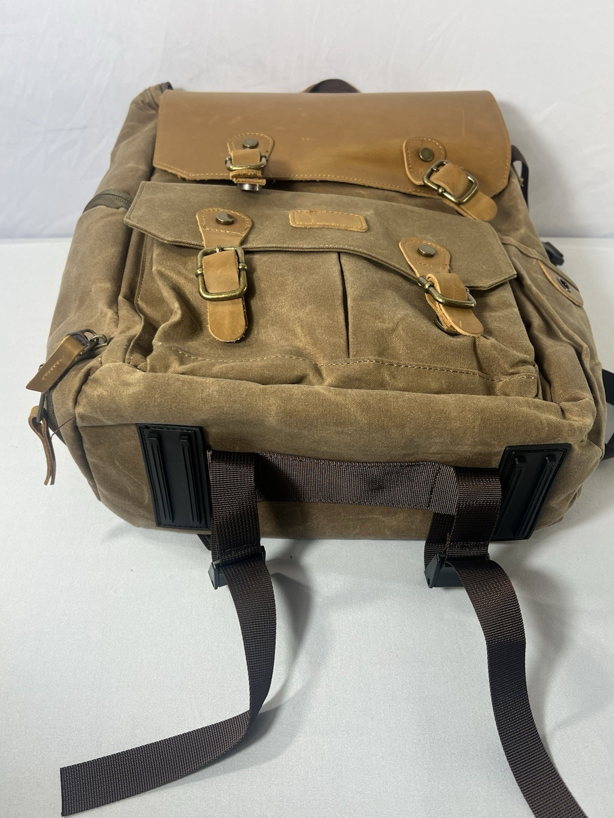 Camera Backpack – Weather Resistant 16 Ounces Waxed Memory Canvas – DSLR SLR …
