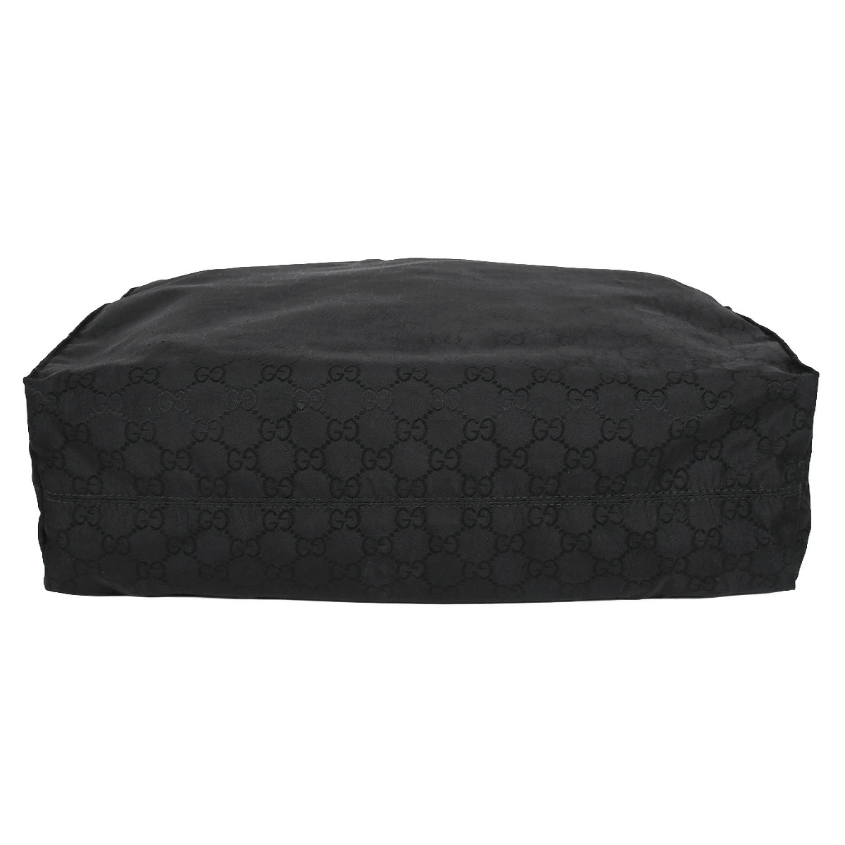 Gucci GG Nylon Tote Bag Handbag Web Canvas Black 449178