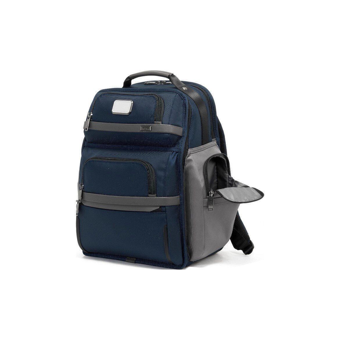 TUMI ALPHA3 Brief Pack Backpack Navy × White Ballistic Nylon Business Outlet