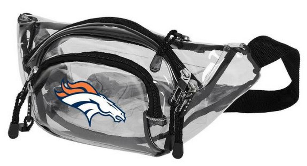 The Northwest NFL Denver Broncos Clear Transport Belt Bag Fanny Pack