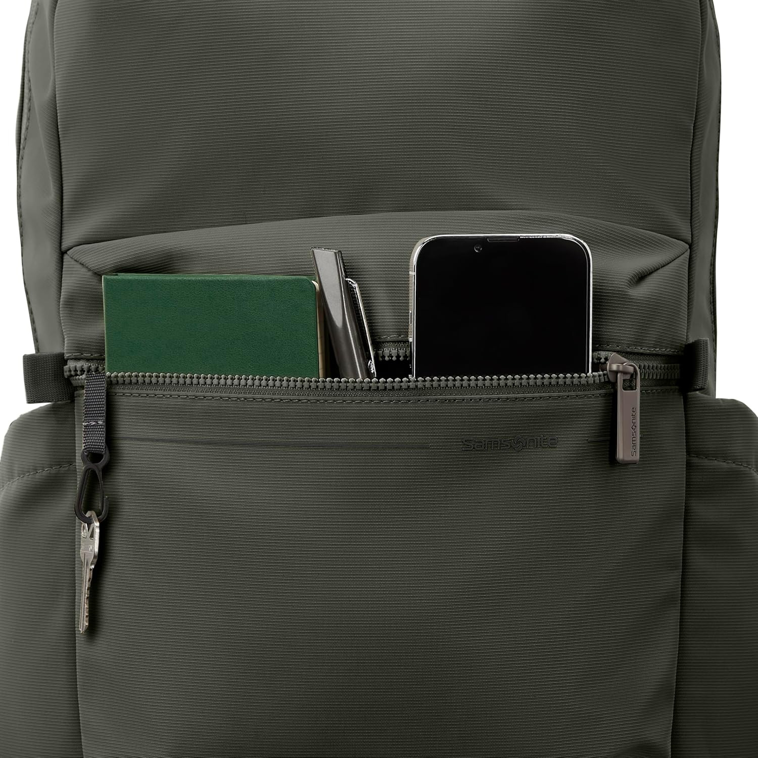 Stylish Olive Backpack with Laptop Compartment & Quick Stash Pockets