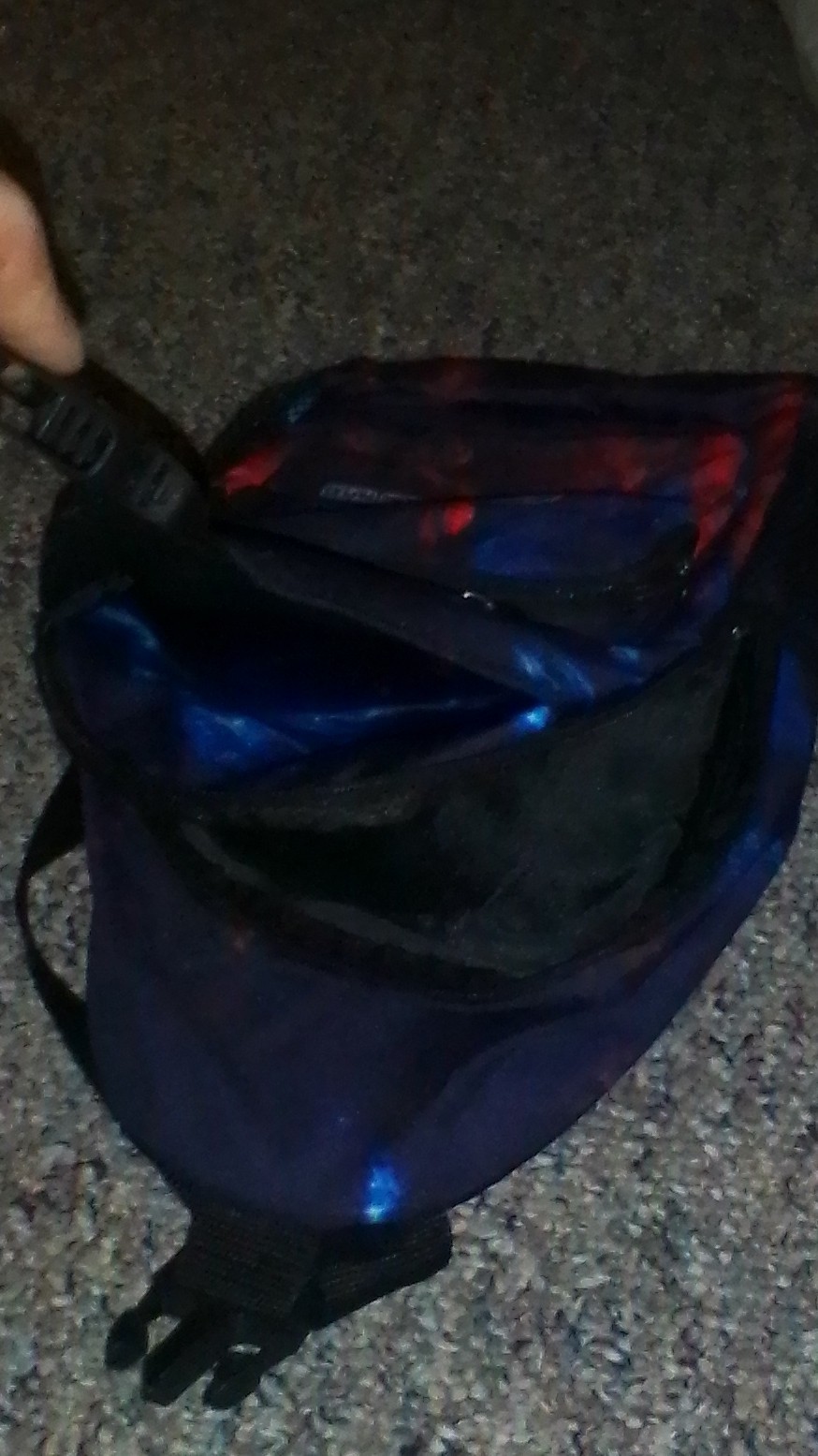 RAW Crossbody Sling Bag Multicolor Abstract Adjustable Strap Pockets