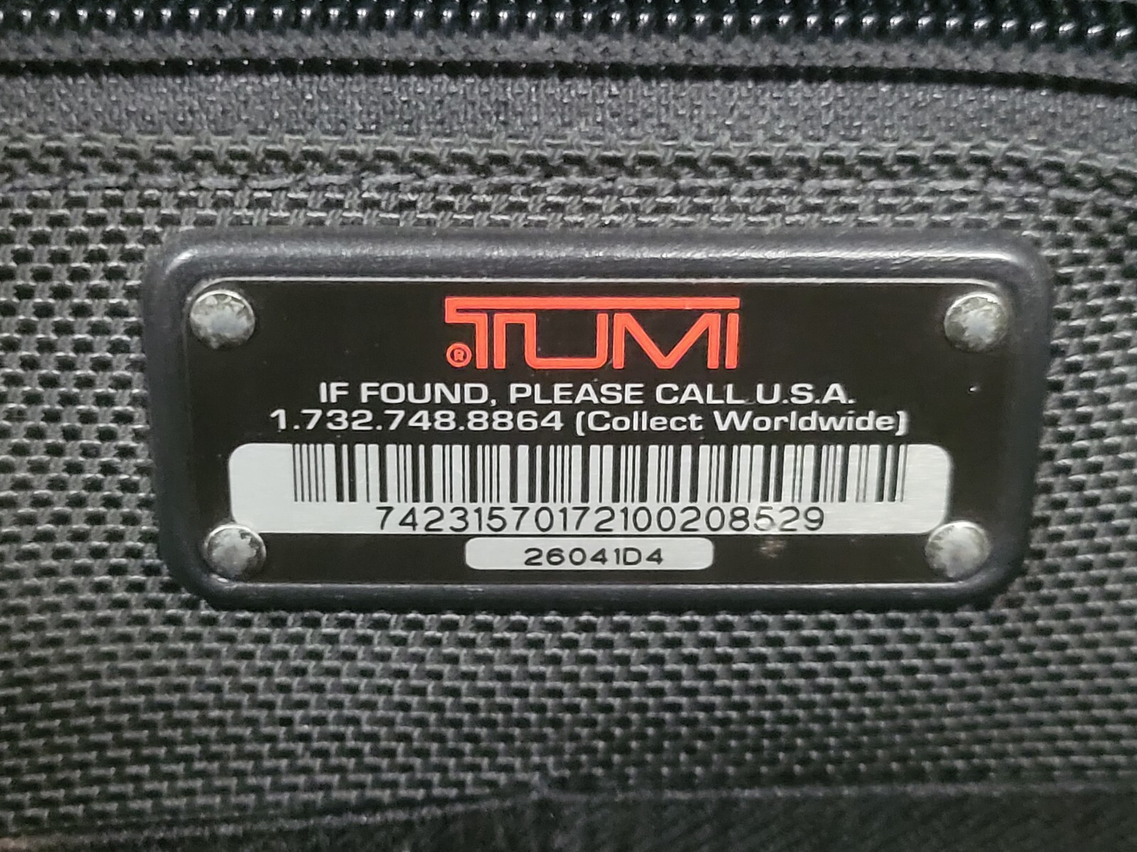 TUMI Alpha Black Ballistic expandable Laptop Business Briefcase 26041D4