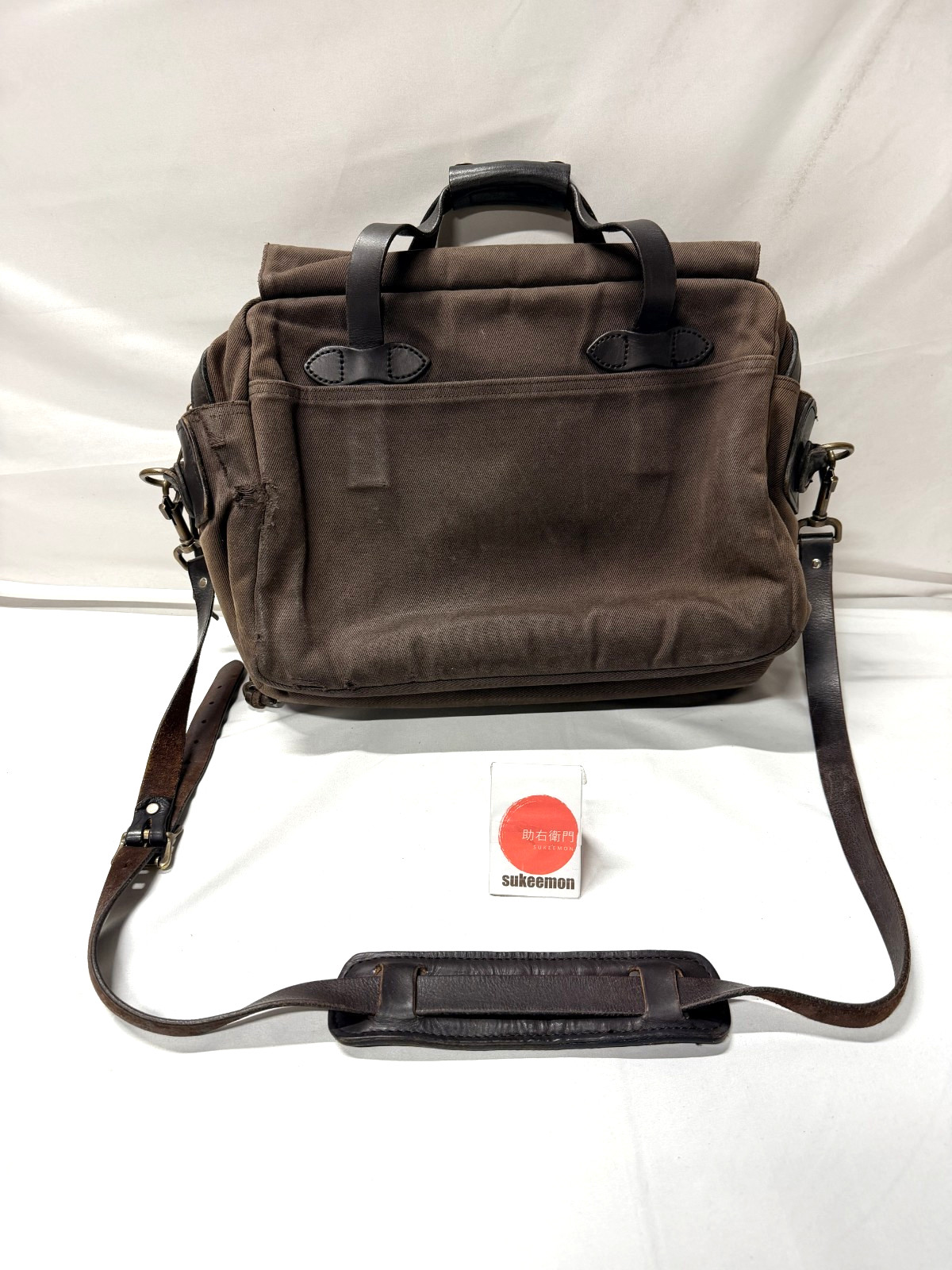 Filson Rugged Twill Padded Computer Bag Brown Made in USA STYLE:70258