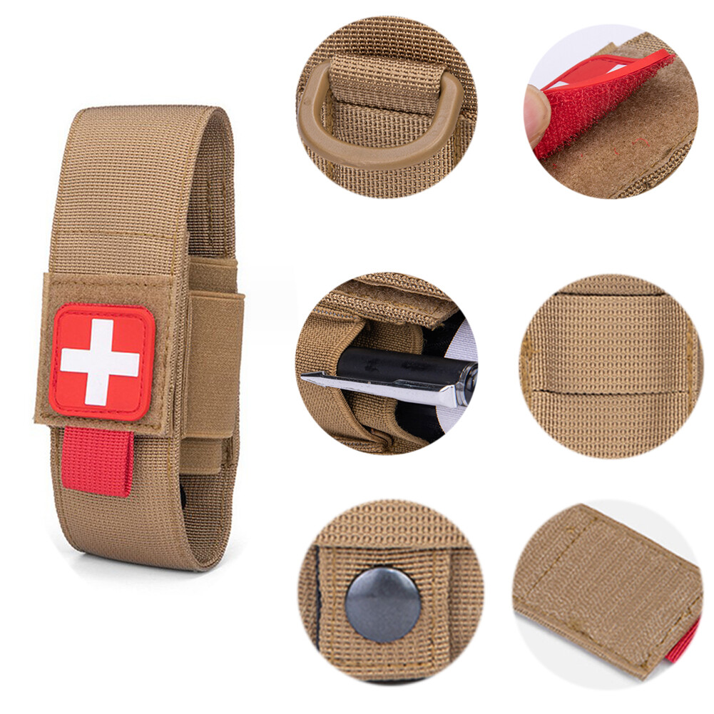 Nylon Waist Pack Tactical Molle First Aid Kit Outdoor Medical Khaki Small Pouch