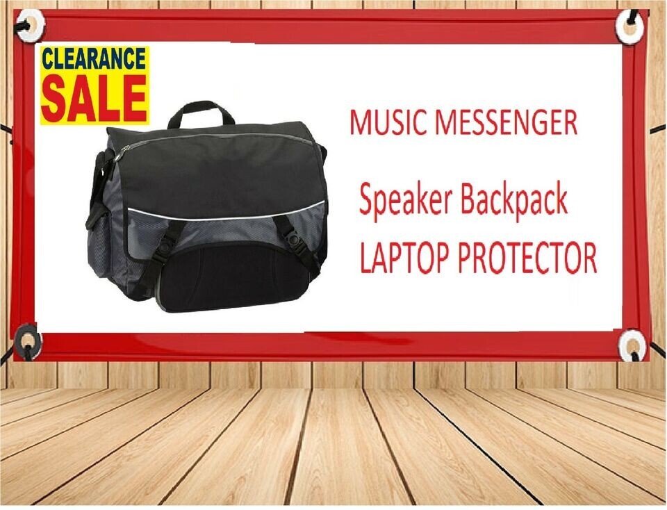 LOT of 3 G-Tech Black Music Laptop Messenger School Bag Travel canvas Business