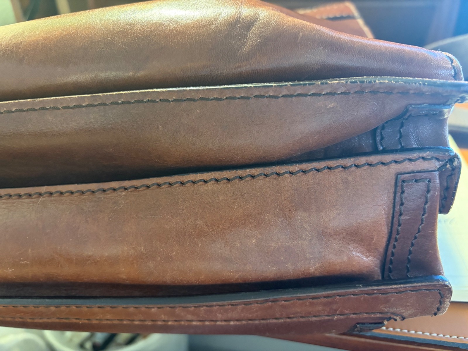 The Bridge Vintage Leather Briefcase & Umbrella Holder