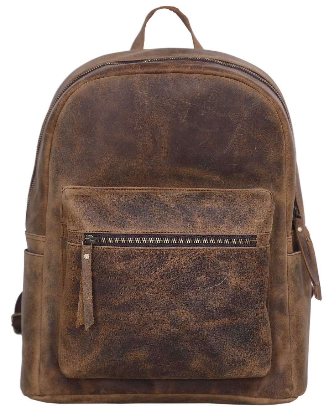 15 Inch Leather backpack rucksack laptop bag for women & men travel hiking tr…